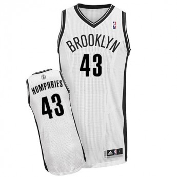 NBA Brooklyn Nets 43 Kris Humphries Authentic White Jerseys